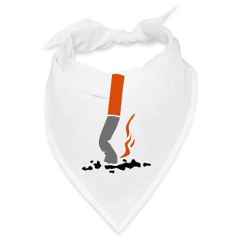 zerschmetterte Zigarette - Bandana - Weiß - Vorne