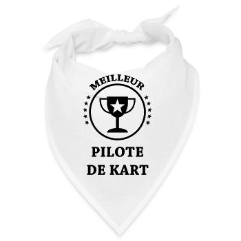 Go-Kart / Karting / Kart / Fahrer - Bandana - Weiß - Vorne