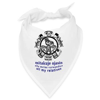 Rabe Alle meine Verwandten Indianer - Bandana - Weiß - Vorne