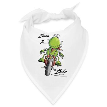Born To Bike Frosch - Bandana - Weiß - Vorne