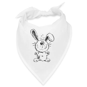 Häschen Hüpf Häschen - Bandana - Weiß - Vorne