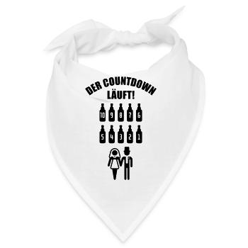 Der Countdown Läuft! (JGA / Junggesellenabschied) - Bandana - Weiß - Vorne