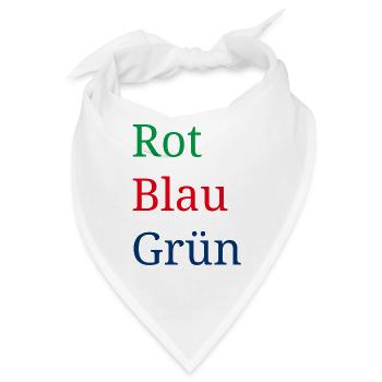 Optische Täuschung Illusion - Bandana - Weiß - Vorne