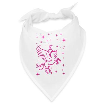 Pegasus in pink - Bandana - Weiß - Vorne