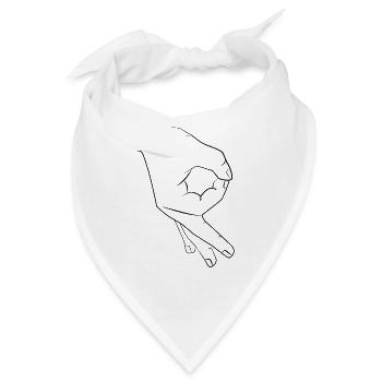 Reingeschaut / Prank / Troll Hand - Bandana - Weiß - Vorne