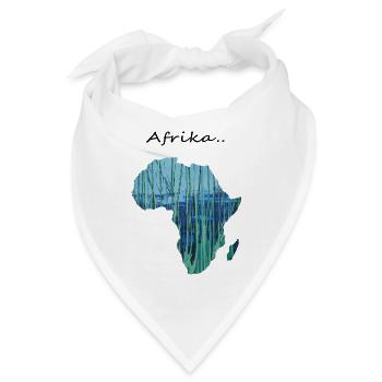 Afrika Art .. - Bandana - Weiß - Vorne