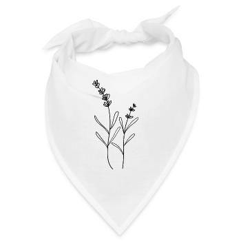 Floral Lavendel - Bandana - Weiß - Vorne