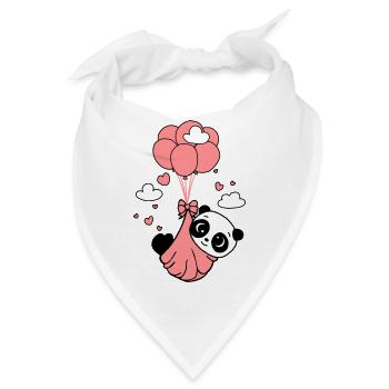 Pandajunges in den Wolken - Bandana - Weiß - Vorne