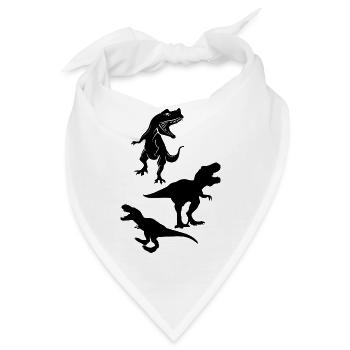 Dinosaurier Dino Kinder - Bandana - Weiß - Vorne