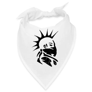 Punk - Bandana - Weiß - Vorne