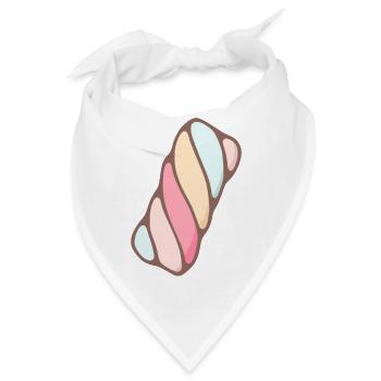 Mehrfarbiger Marshmallow - Bandana - Weiß - Vorne
