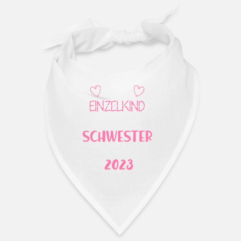 Ich werde eine große Schwester 2023 Einzelkind - Bandana - Weiß