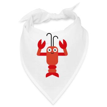 Hummer Languste Lobster - Bandana - Weiß - Vorne