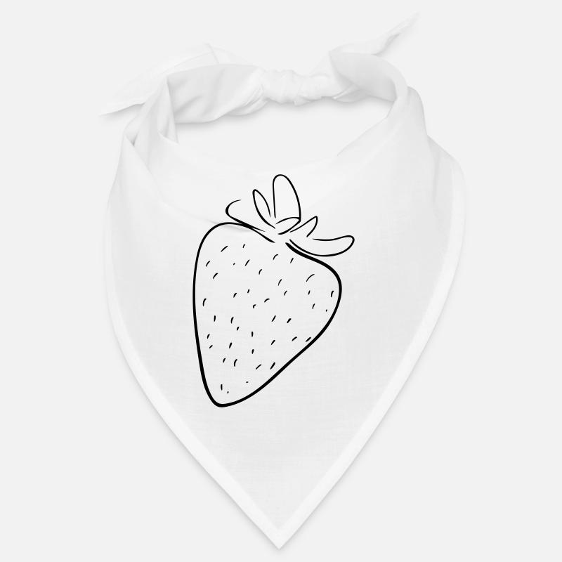 Erdbeere Line Art - Minimalistisch Bandana