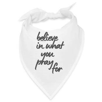 Glauben Glaube Beten Gebet Kirche Spruch Geschenk - Bandana - Weiß - Vorne