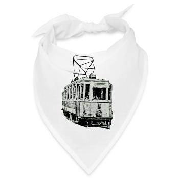 Tram Strassenbahn Train - Bandana - Weiß - Vorne