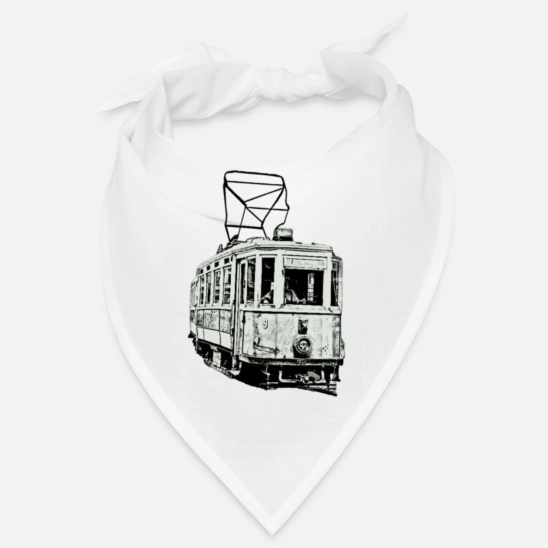 Tram Strassenbahn Train - Bandana - Weiß