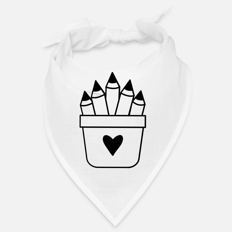 cute love crayons Bandana