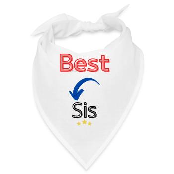 Beste Schwester / Beste Schwester - Bandana - Weiß - Vorne