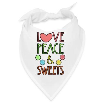 Süßigkeiten Statement Nachspeise Zucker Bonbon - Bandana - Weiß - Vorne