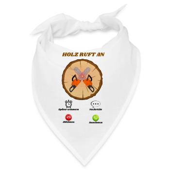 Holz ruft an - Bandana - Weiß - Vorne