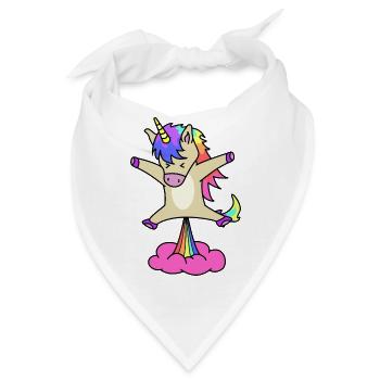 Meine Einhorn-Zeichnung - Bandana - Weiß - Vorne