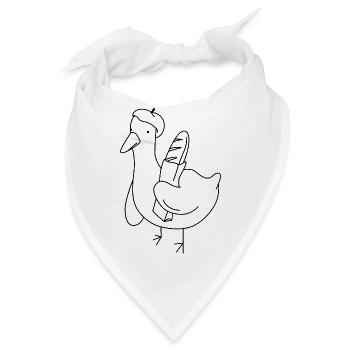 Baguette Ente - Bandana - Weiß - Vorne