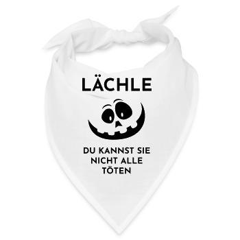 Halloween Kürbis Lächle - Bandana - Weiß - Vorne