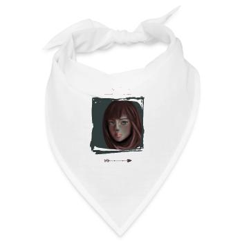 Frau illustration - Bandana - Weiß - Vorne