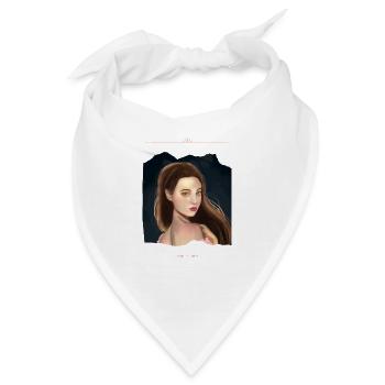 Frau im mondlicht - Bandana - Weiß - Vorne