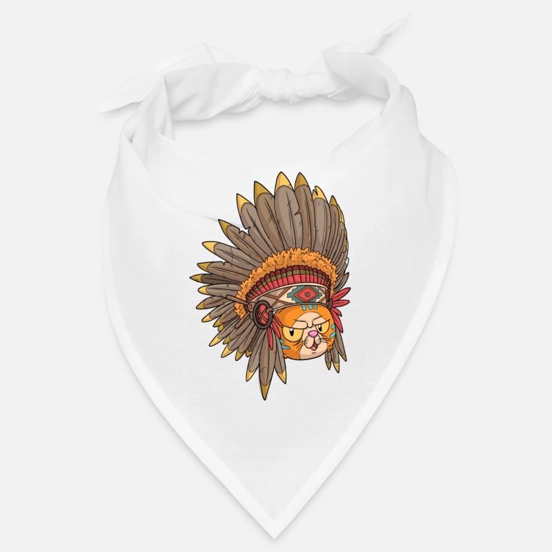 Chat / chat indien avec bijoux en plumes Bandana