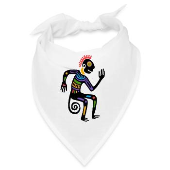 Kultur der Azteken und Mayas - Bandana - Weiß - Vorne