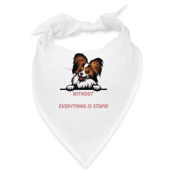 Ohne Papillon ist alles doof - Bandana - Weiß - Vorne