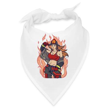 Retter Löscharbeit Feuer Lebensretter Feuerwehr - Bandana - Weiß - Vorne