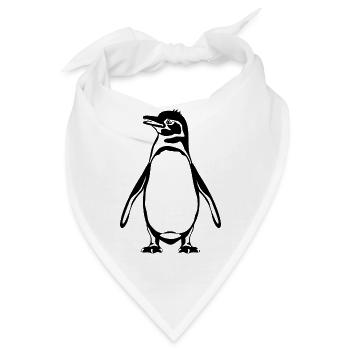 Galapagos-Pinguin - Bandana - Weiß - Vorne