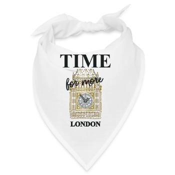 London, Big Ben, Elizabeth Tower, Uhrenturm - Bandana - Weiß - Vorne