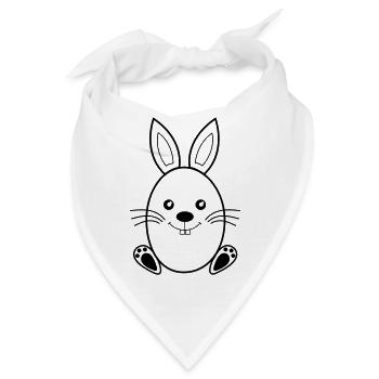 Osterhase - Bandana - Weiß - Vorne