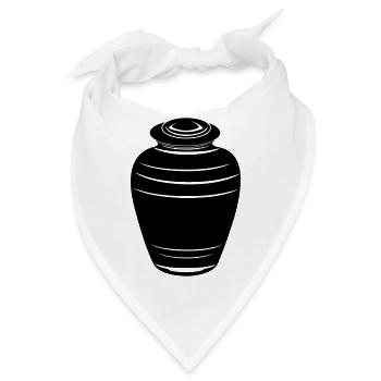 Urnenasche - Bandana - Weiß - Vorne