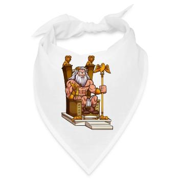 Zeus auf dem Thron - Bandana - Weiß - Vorne