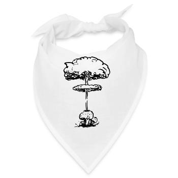 Nuklearer Pollenpilz (Schwarz) - Bandana - Weiß - Vorne