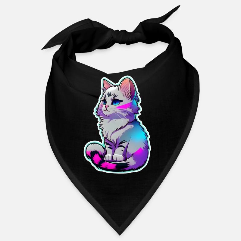 mignon petit chat gris Bandana