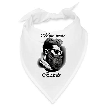 Men wear beards - Bandana - Weiß - Vorne