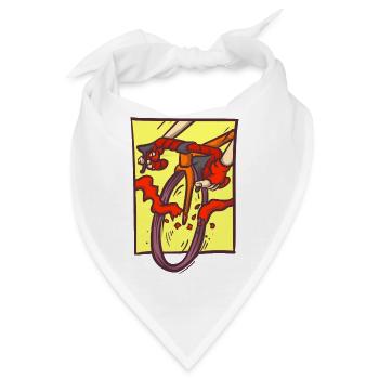 Wenn Radfahrer die Ziellinie berühren - Bandana - Weiß - Vorne