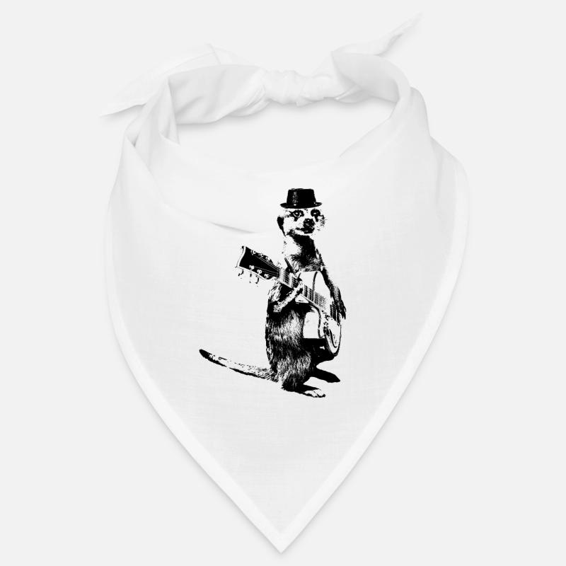 Suricate Guitariste Black Hat Bandana