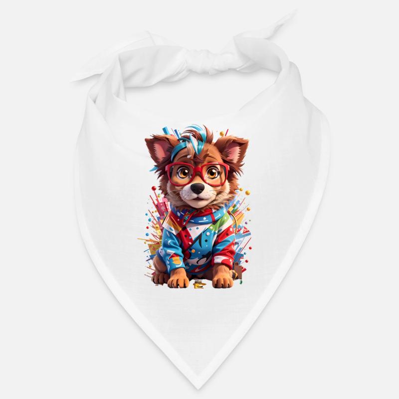Chien 3D mignon Bandana