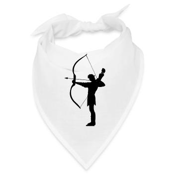 Bogenschiessen - Bandana - Weiß - Vorne