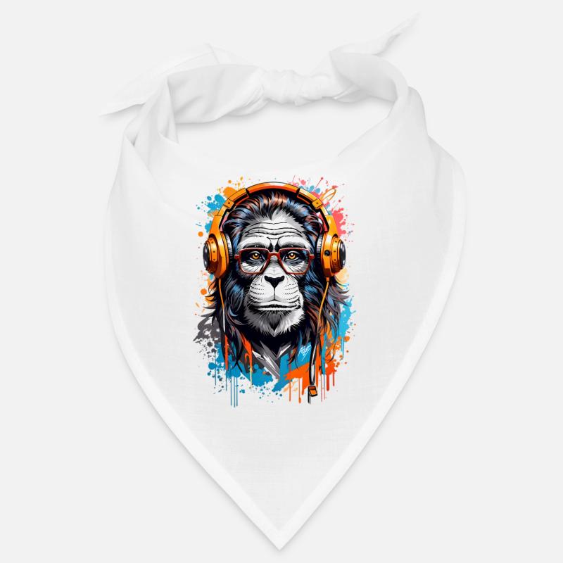 Coole Affe - Bandana - Weiß