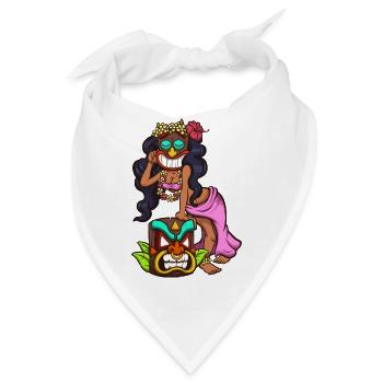 Tiki Frau - Bandana - Weiß - Vorne