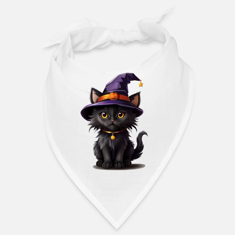 Chat citrouille Helloween Bandana
