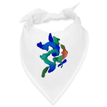 Farben Abstrakt - Bandana - Weiß - Vorne